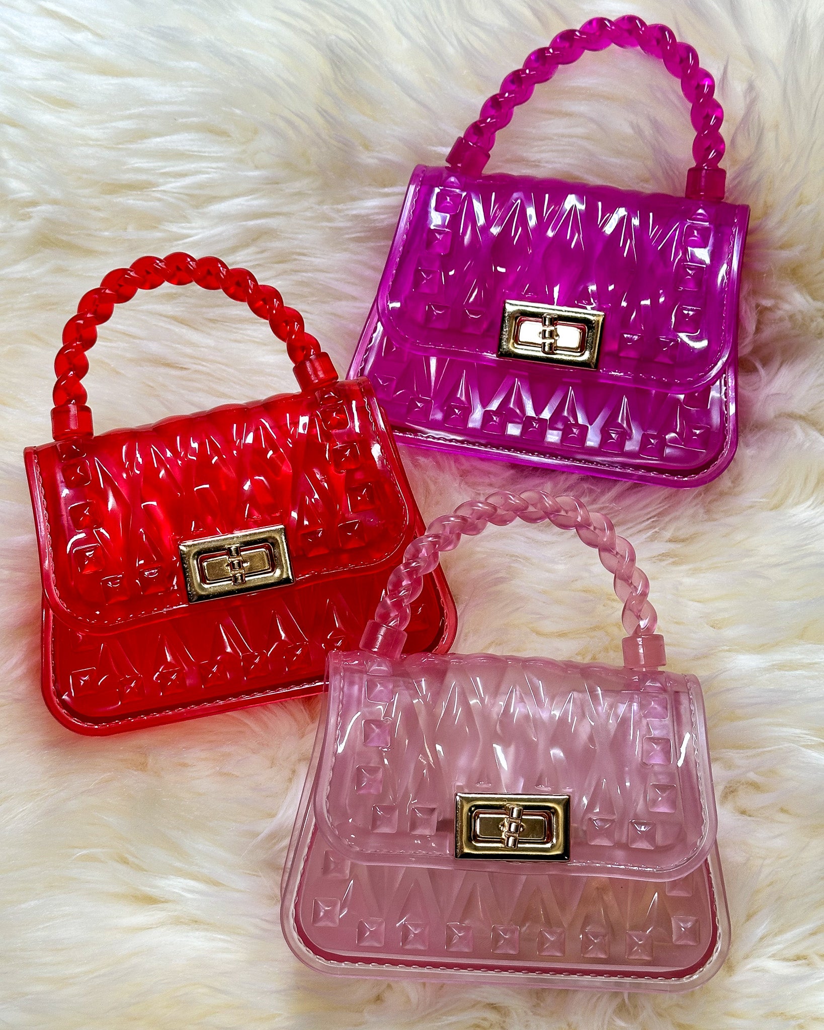 Reese Translucent Studded Jelly Purse