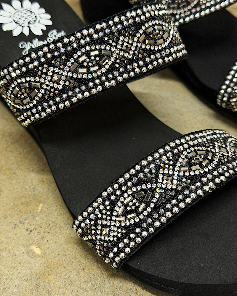 Sublime Black Wedge Sandals