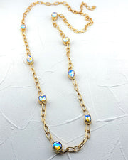 Juliet Iridescent Jeweled Long Necklace