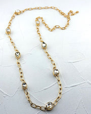 Juliet Clear Jeweled Long Necklace