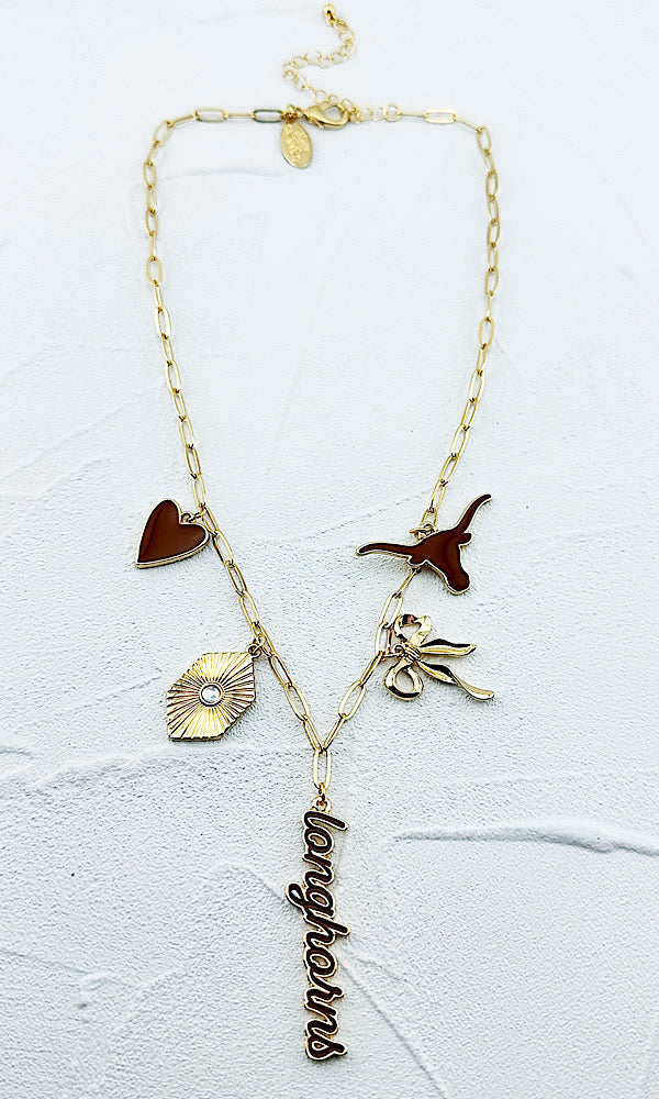 Longhorns Charm Necklace