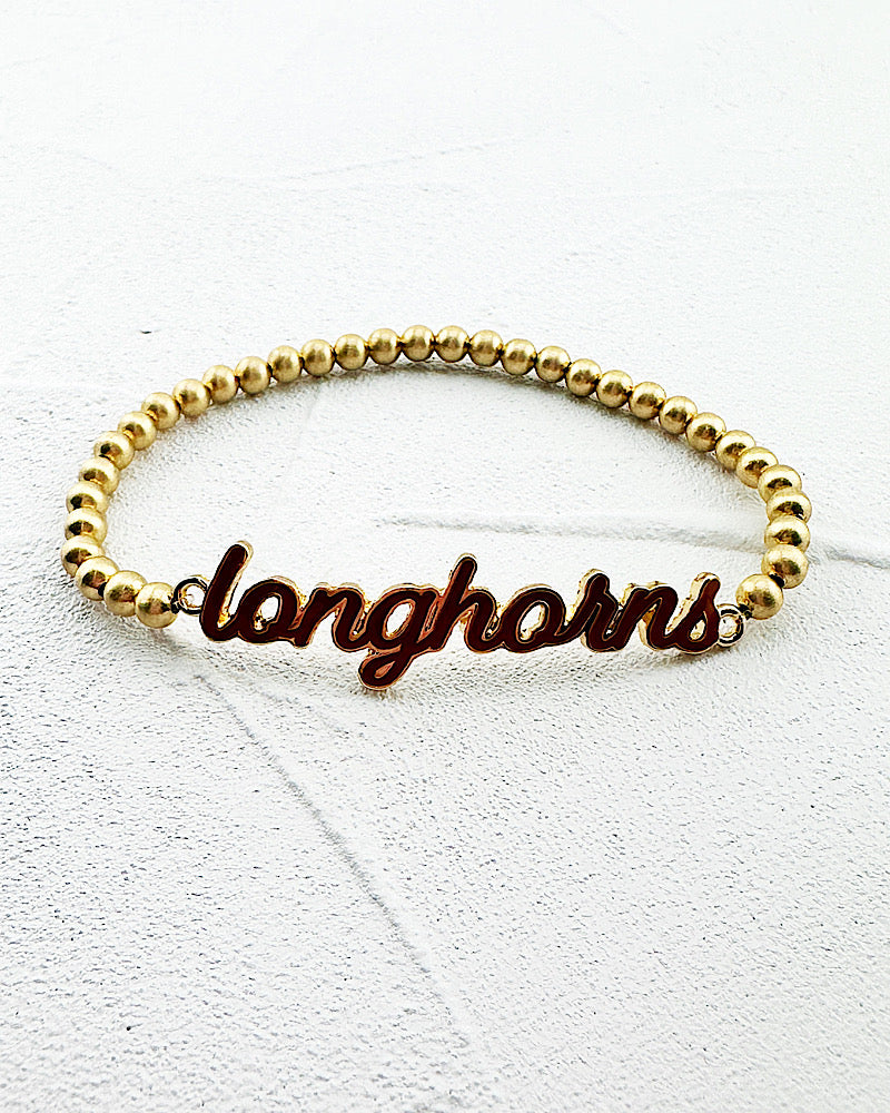 Longhorns Script Bracelet