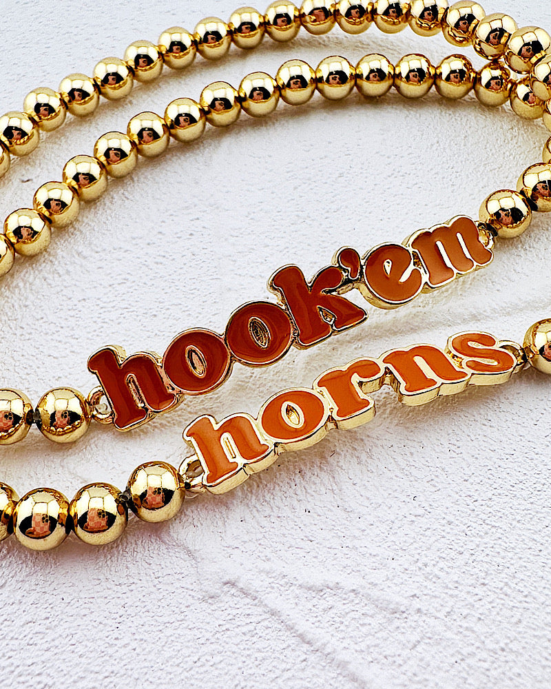 Hook 'Em Horns 2pc Bracelet Stack