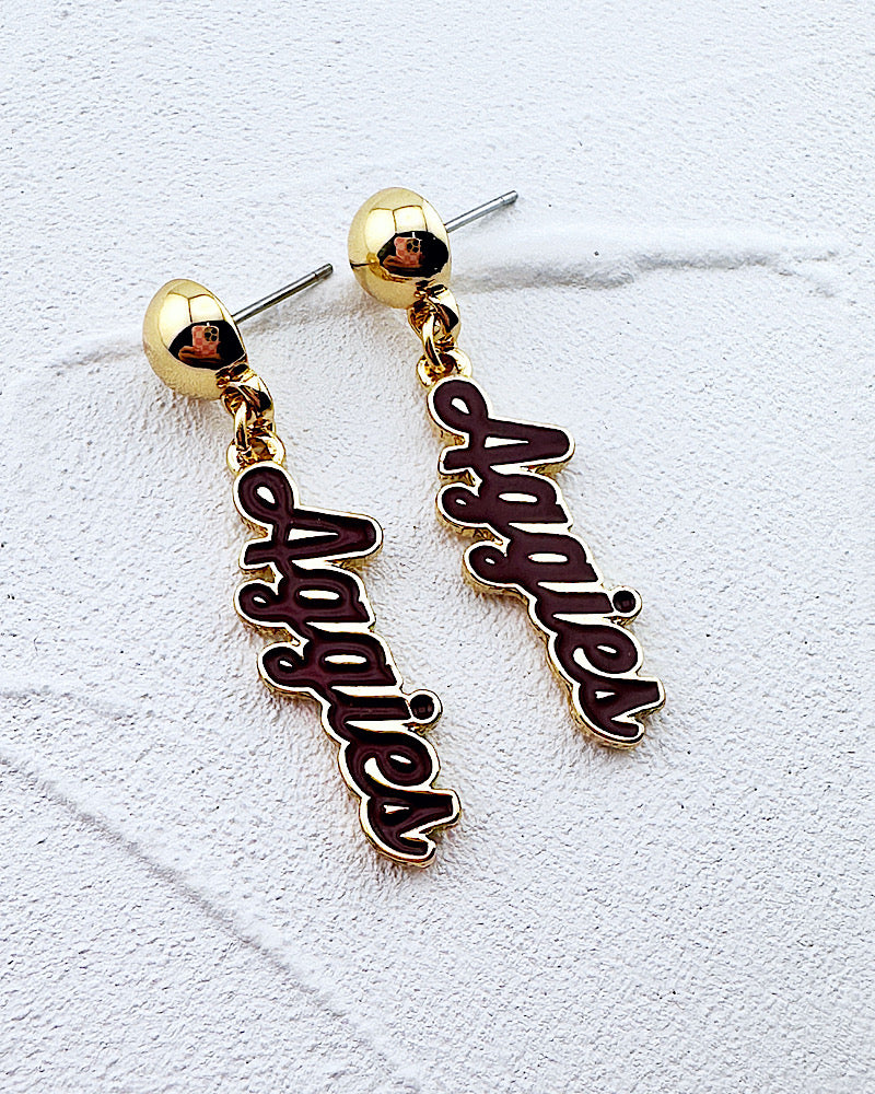 Aggies Autograph Earrings