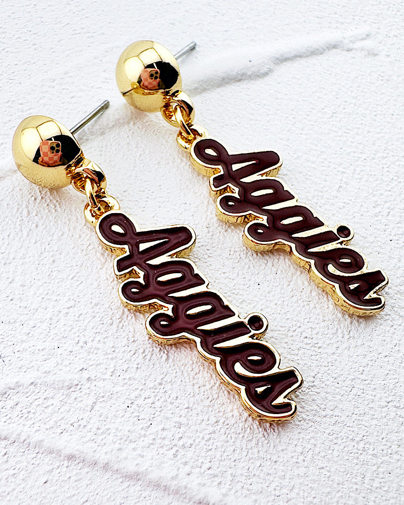 Aggies Autograph Earrings