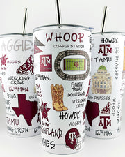 Texas A&M University 30oz Straw Tumbler