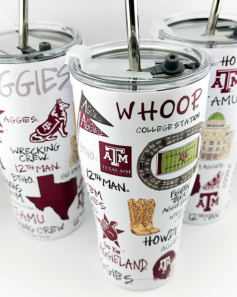 Texas A&M University 30oz Straw Tumbler