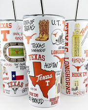 University Of Texas 30oz Straw Tumbler