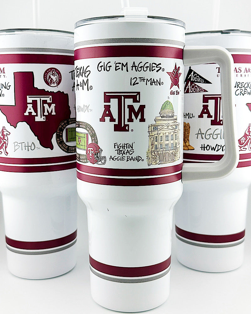 Texas A&M University 40oz Straw Tumbler