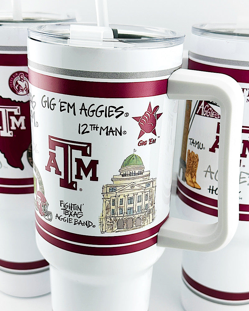 Texas A&M University 40oz Straw Tumbler