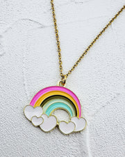 Kids Rainbow Heart Necklace