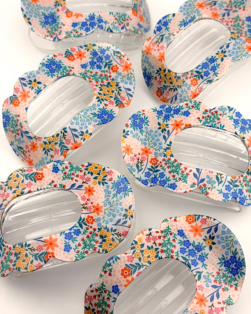 Folk Flower Flat Hair Clip