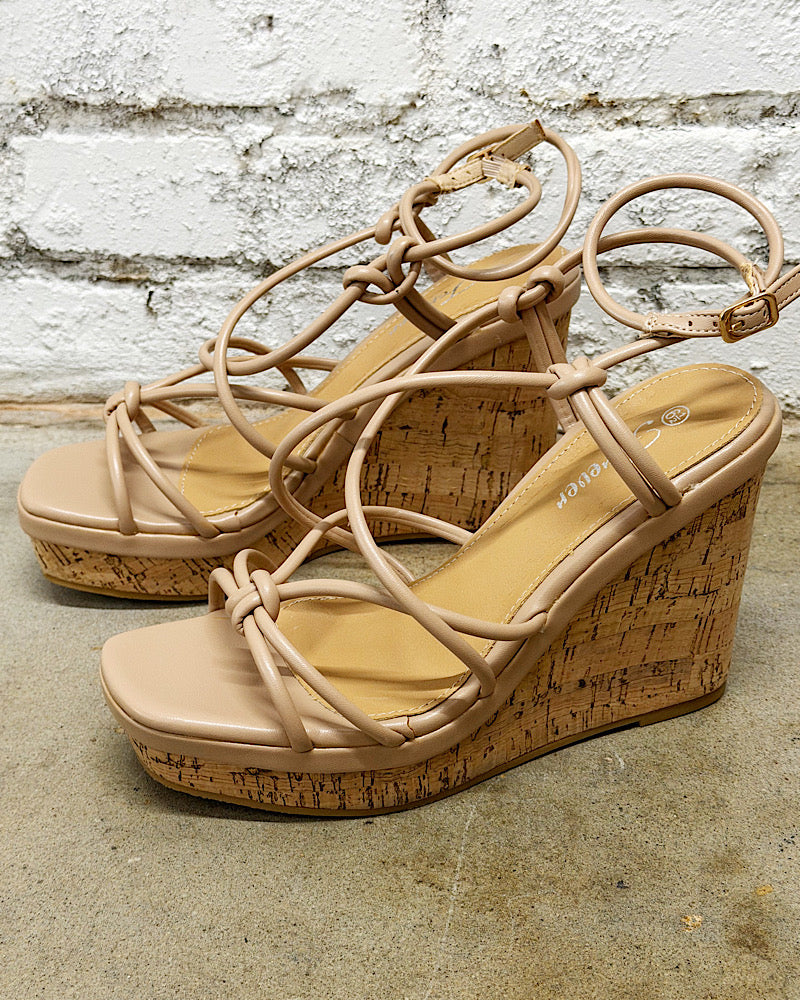 Stacia Strappy Wedge Sandals