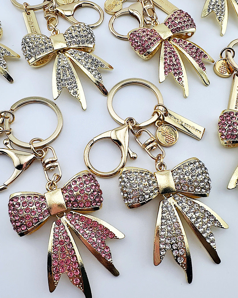 Blinged Out Bow Bag Charm