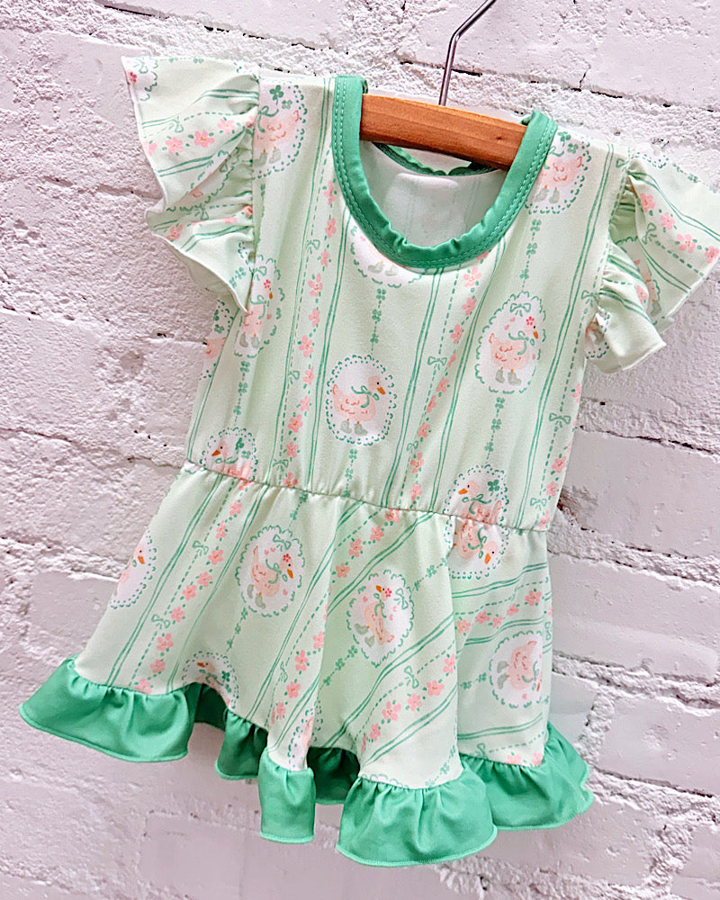 Bow-Tied Goose Onesie Dress