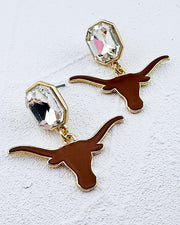 Longhorns Jeweled Earrings