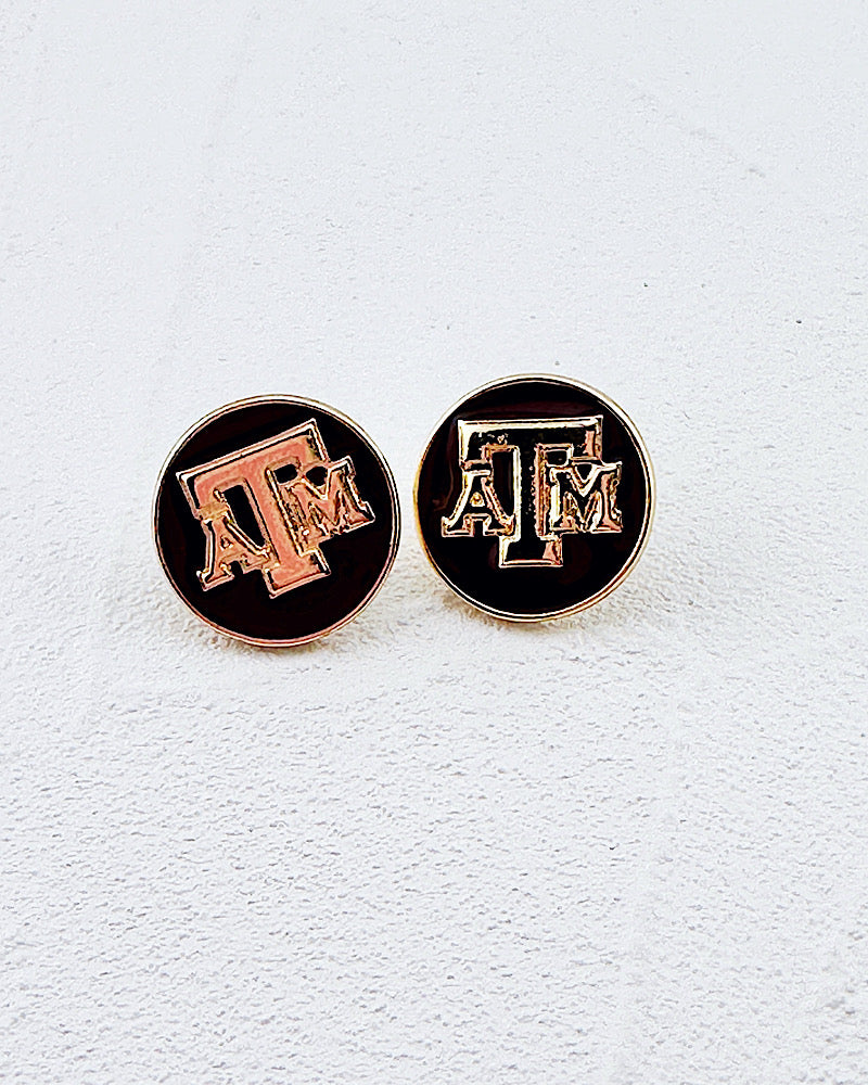 Texas A&M Button Studs