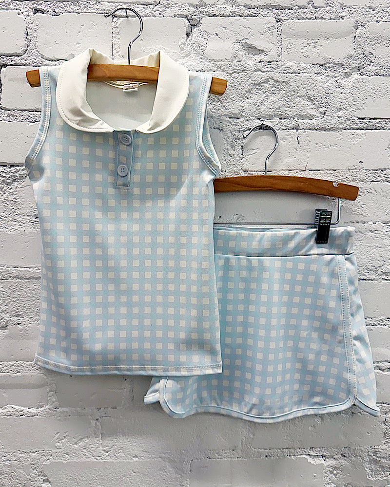 Maribelle Checkered Skirt Set