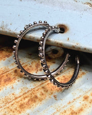 Billie Studded Silver Hoops