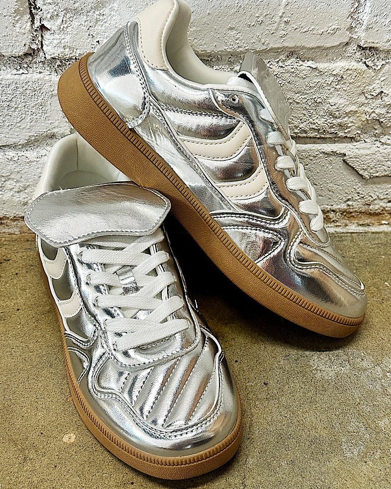 Mila Silver Metallic Sneakers