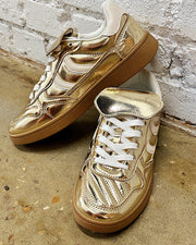 Mila Gold Metallic Sneakers