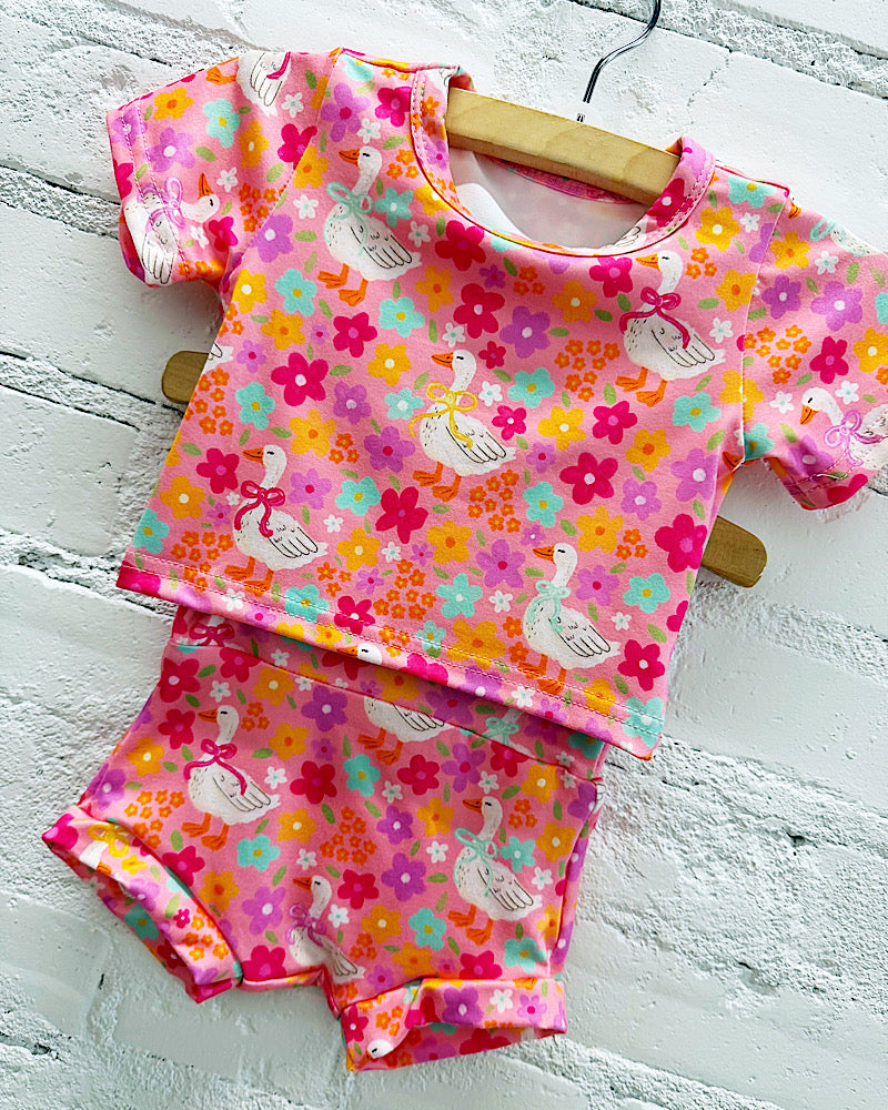 Silly Goose Club Pink 2pc Baby Set