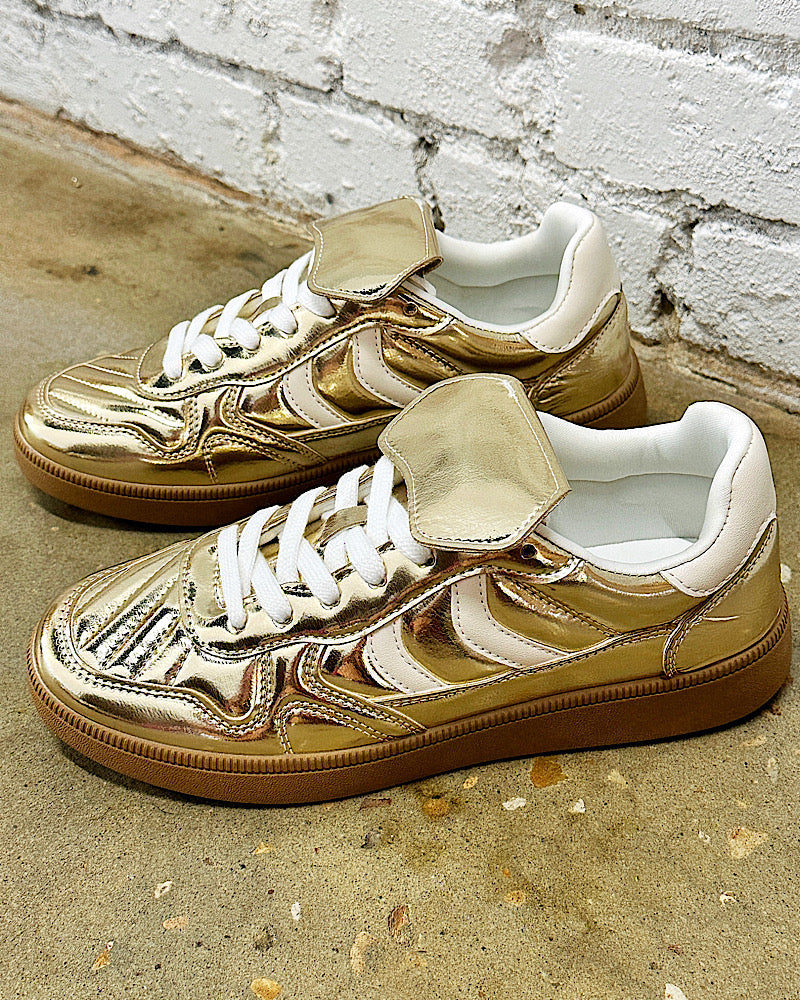 Mila Gold Metallic Sneakers