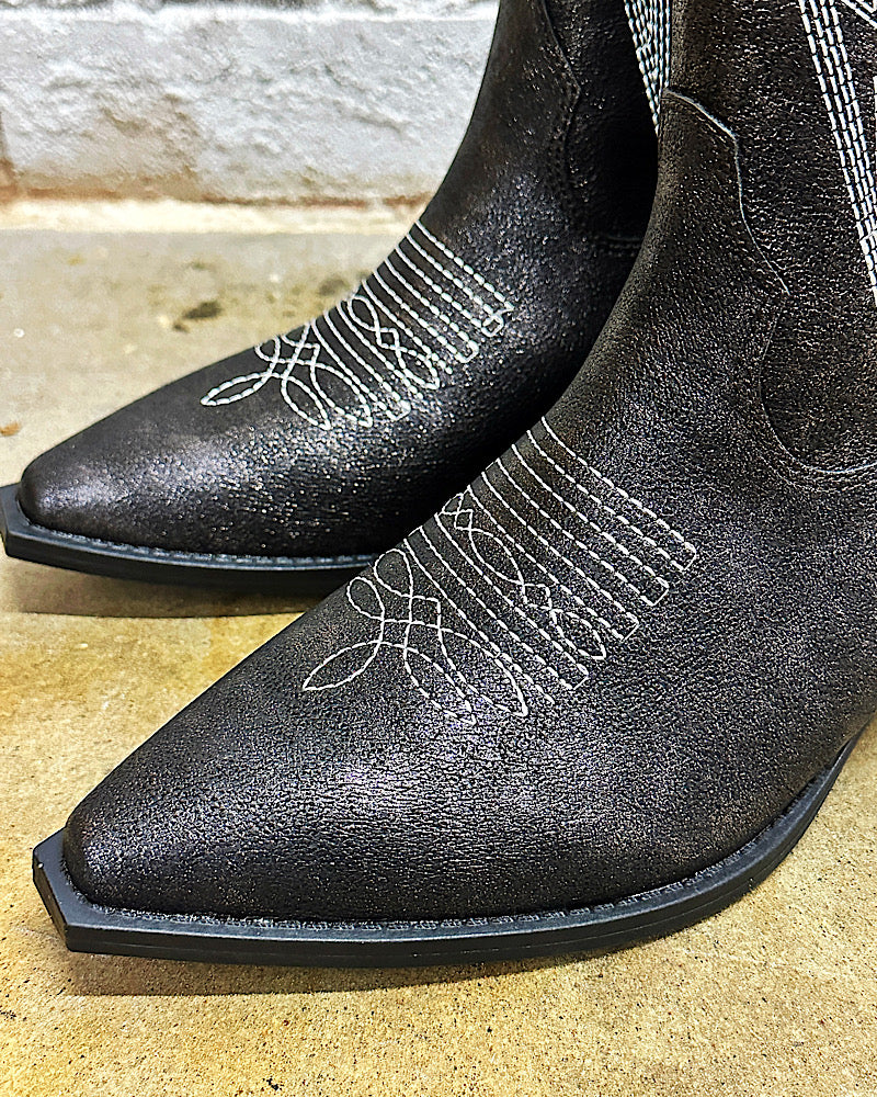 Bowie Metallic Booties