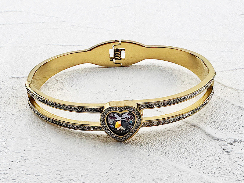 Elvira Hinged Heart Bracelet