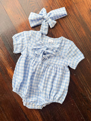 Bianca Gingham Onesie Set