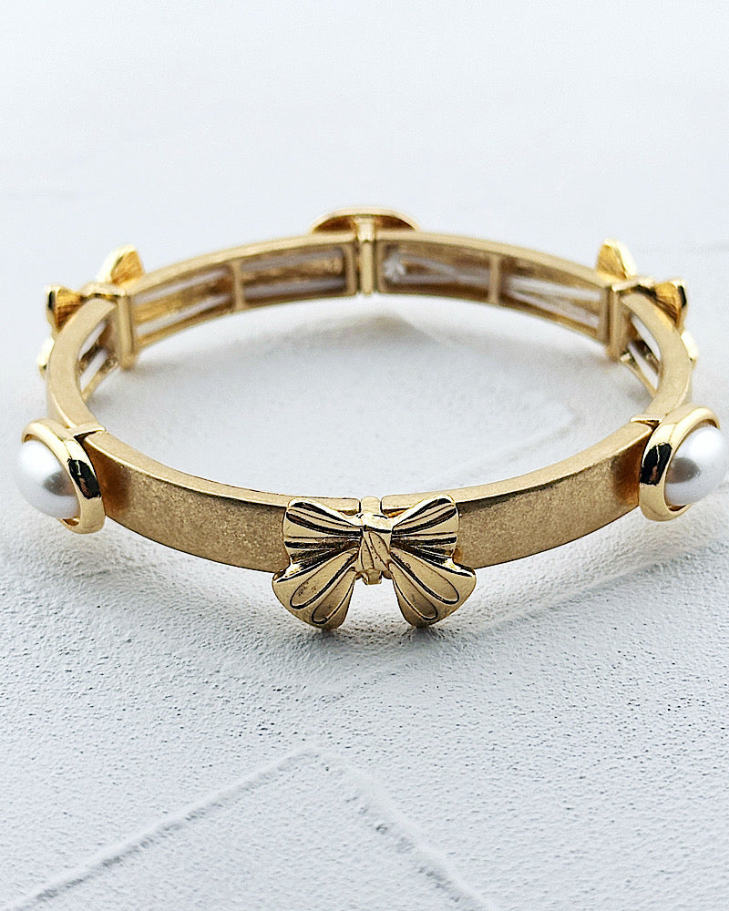 Marley Bow & Pearl Bracelet