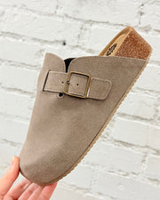 Maire Taupe Flatform Clogs