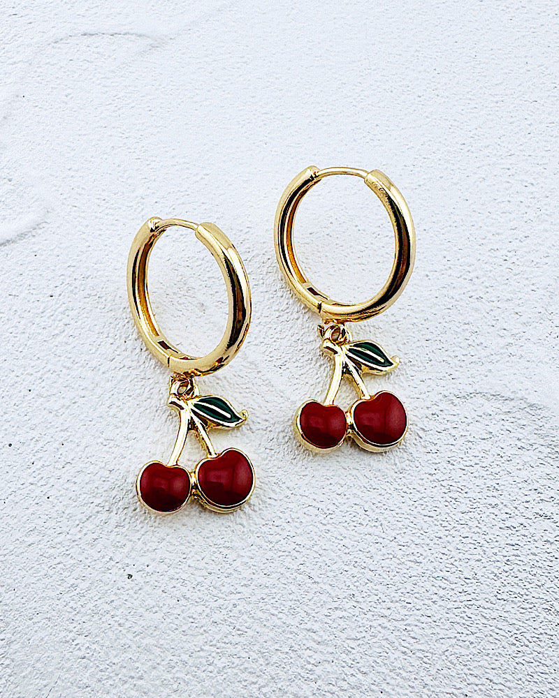 Cherry Hugger Hoops
