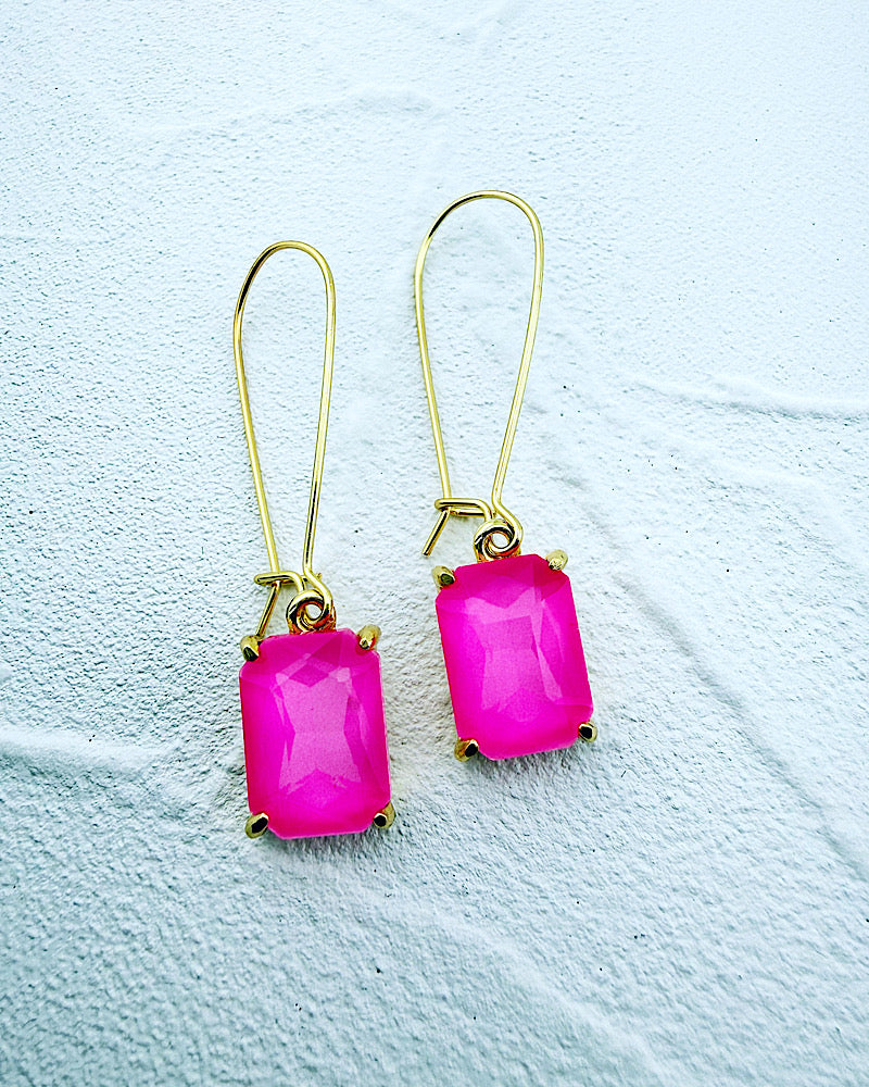 Brittany Neon Pink Midi Earrings
