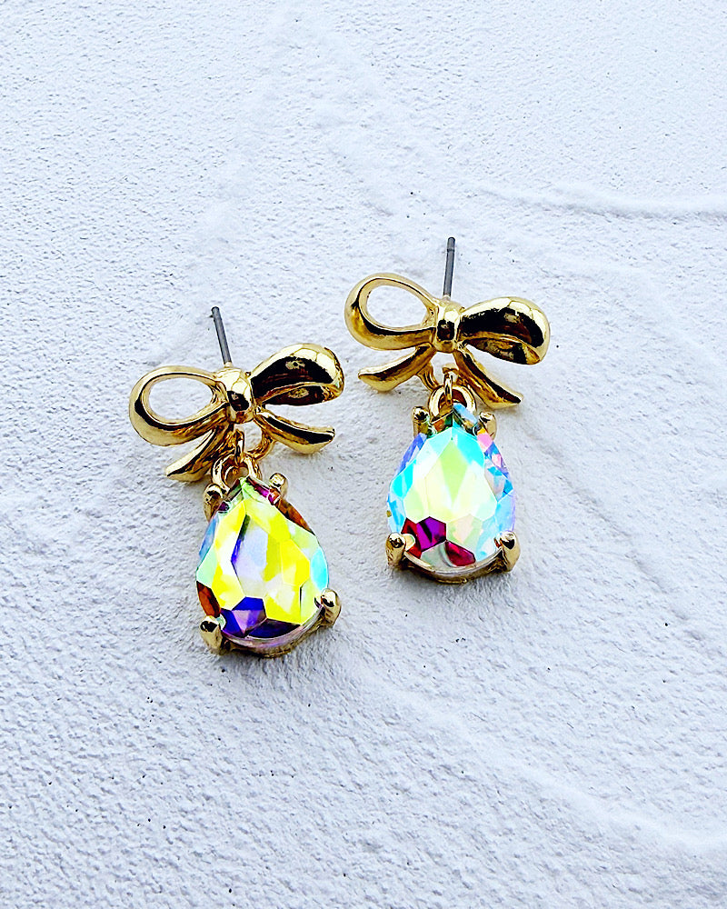 Bree Iridescent Bow Earrings