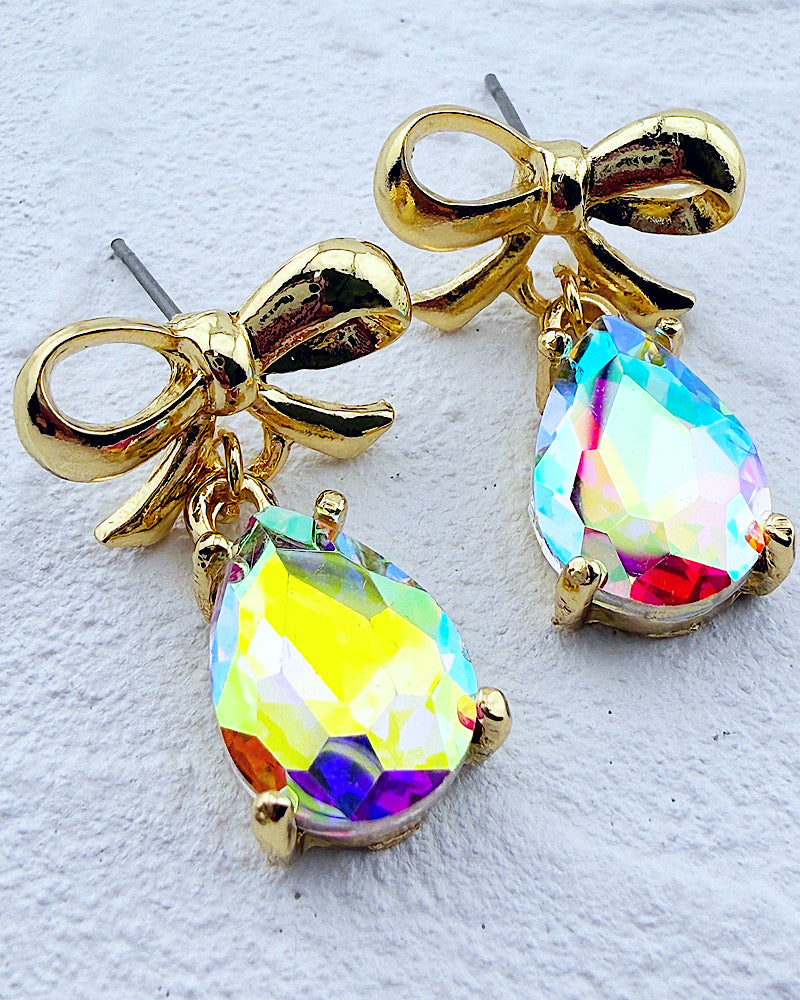 Bree Iridescent Bow Earrings
