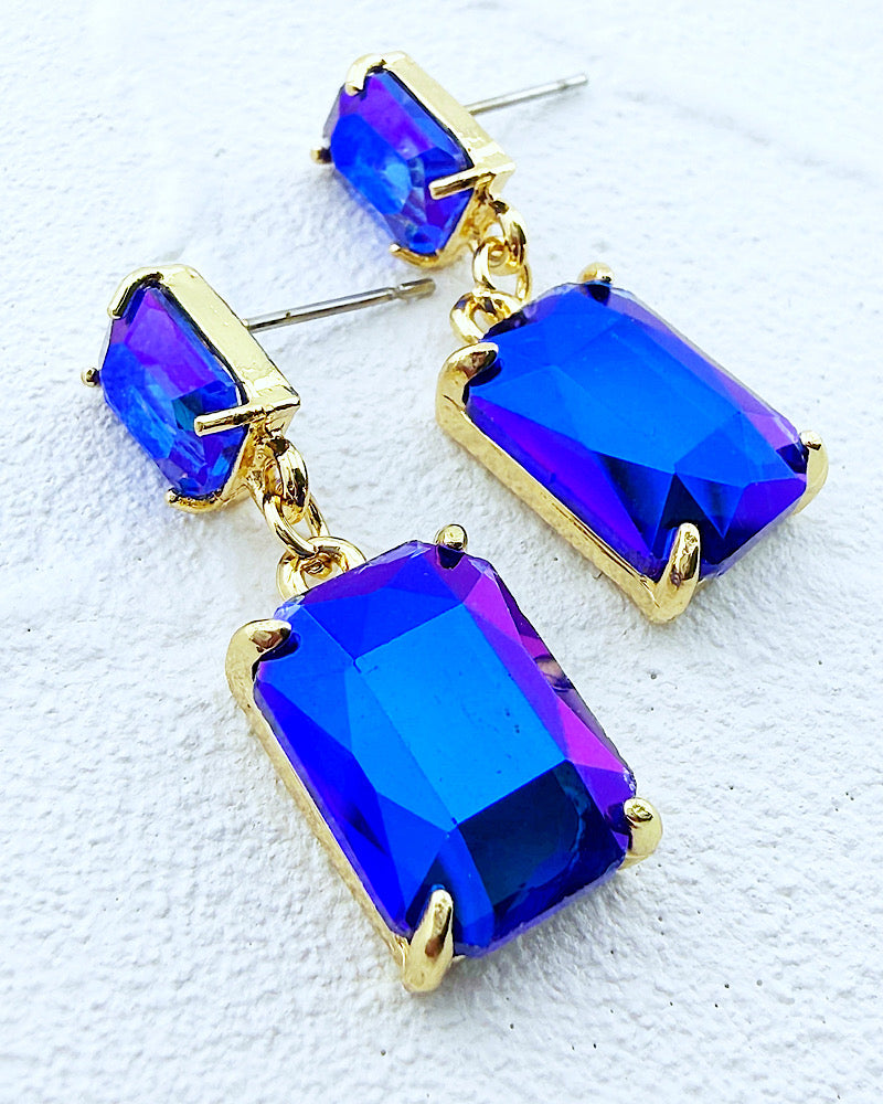 Mini Angela Cobalt Earrings