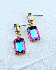 Mini Angela Lavender Iridescent Earrings