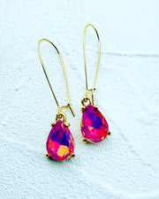 Bella Hot Pink Opal Teardrops