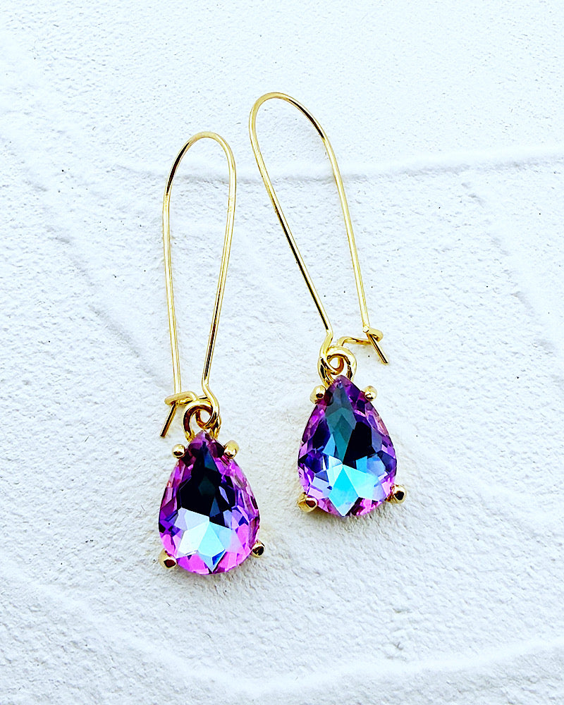 Bella Lavender Iridescent Teardrops