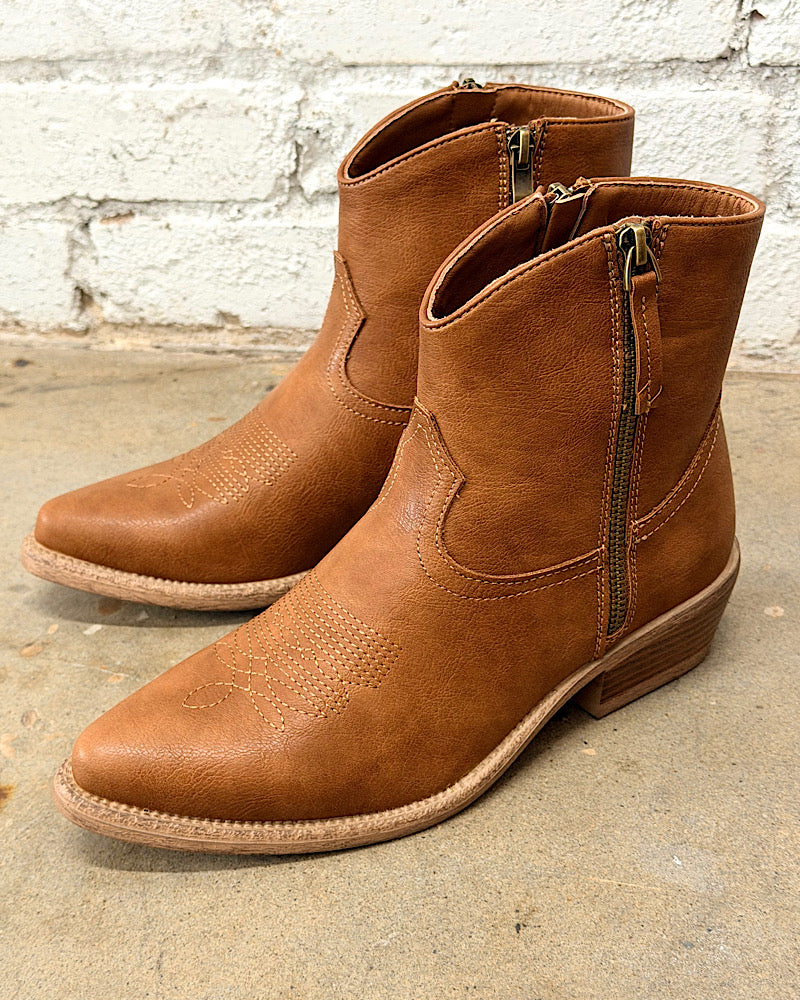 Bernadette Tan Western Booties