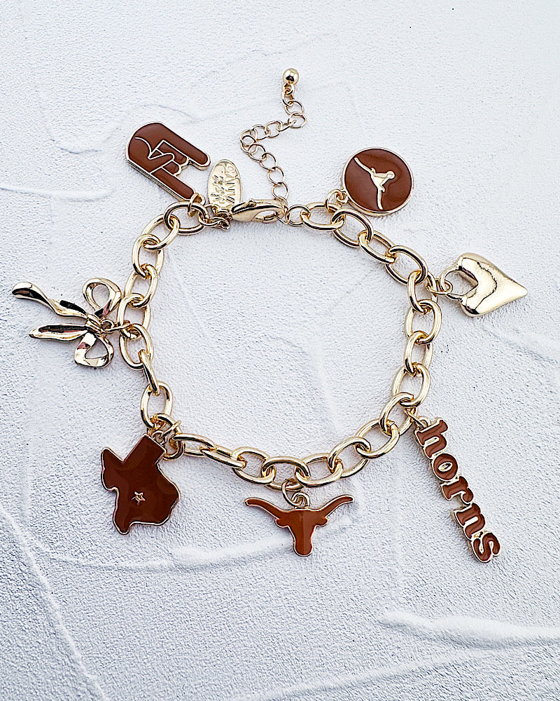 Longhorns Charm Bracelet