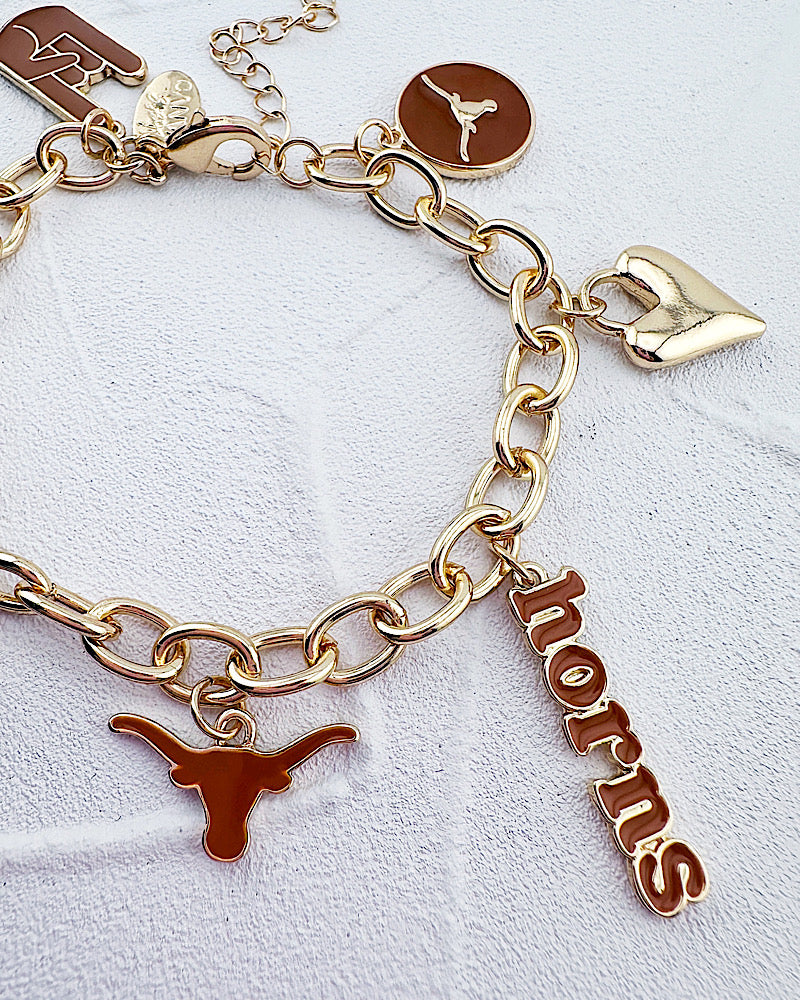 Longhorns Charm Bracelet