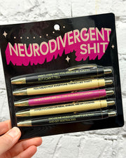 Neurodivergent Shit Pen Set