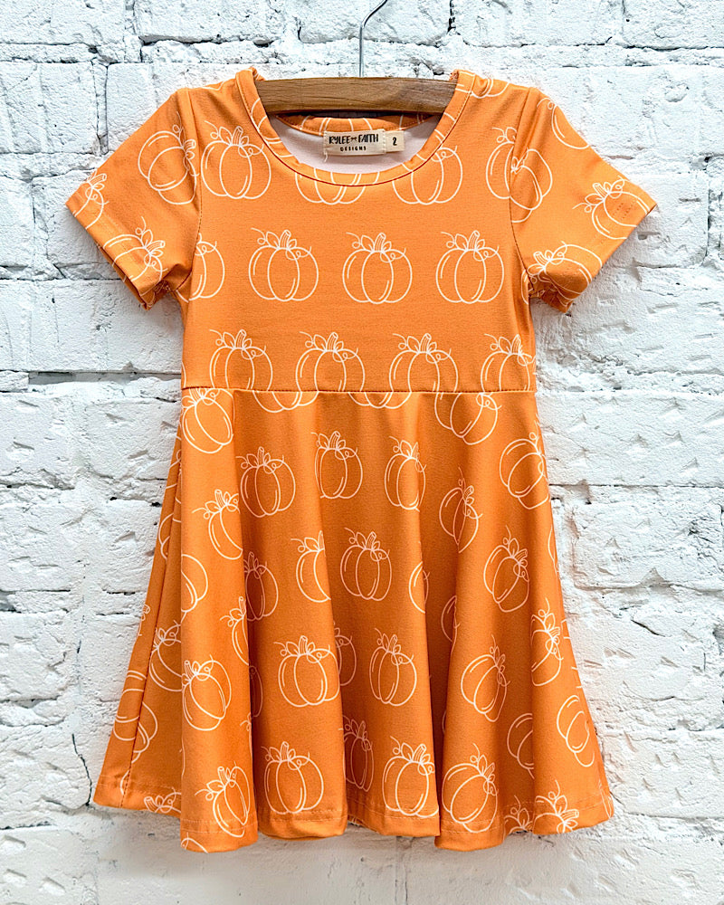 Pumpkin Spice Twirl Dress