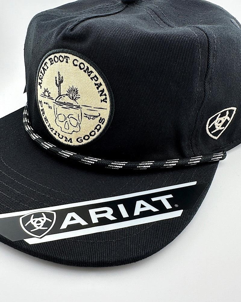 Ariat Black Skull Snap Back Cap