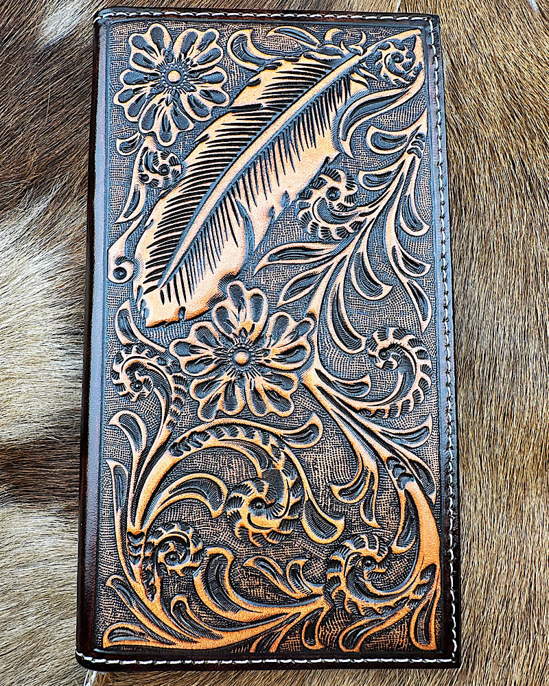 Ariat Feather Embossed Rodeo Wallet