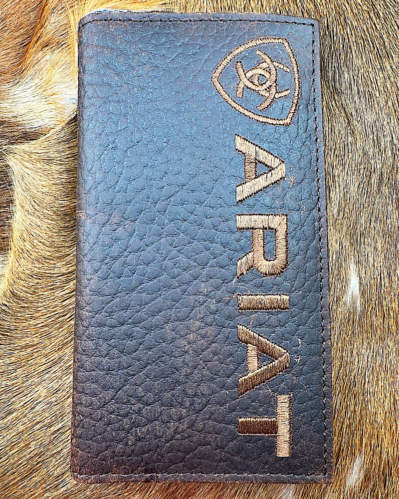 Ariat Bull Hide Brown Rodeo Wallet