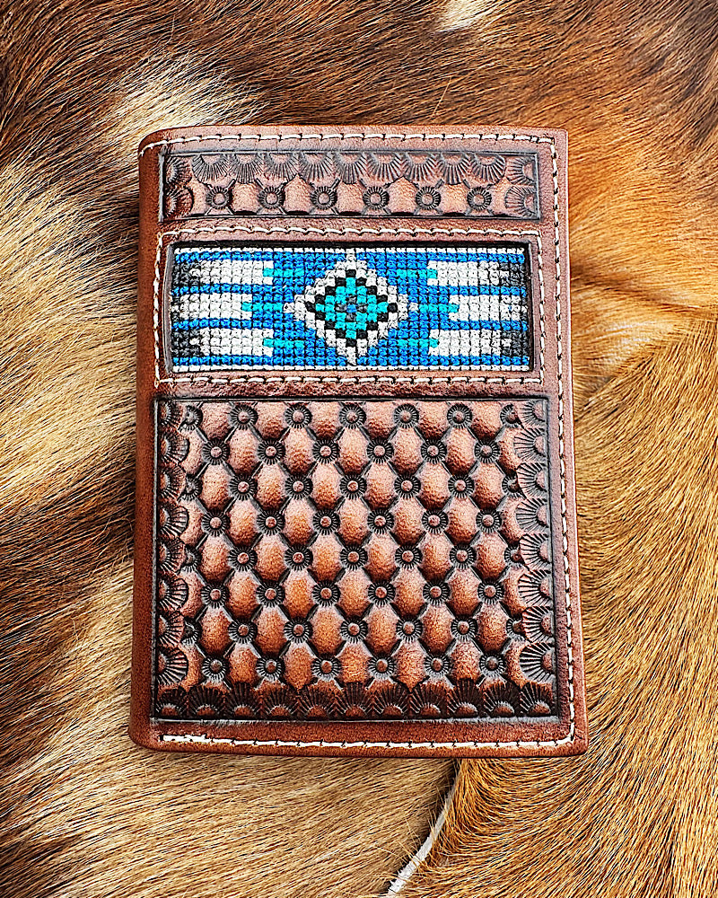 Ariat Southwest Inlay Tri-Fold Wallet