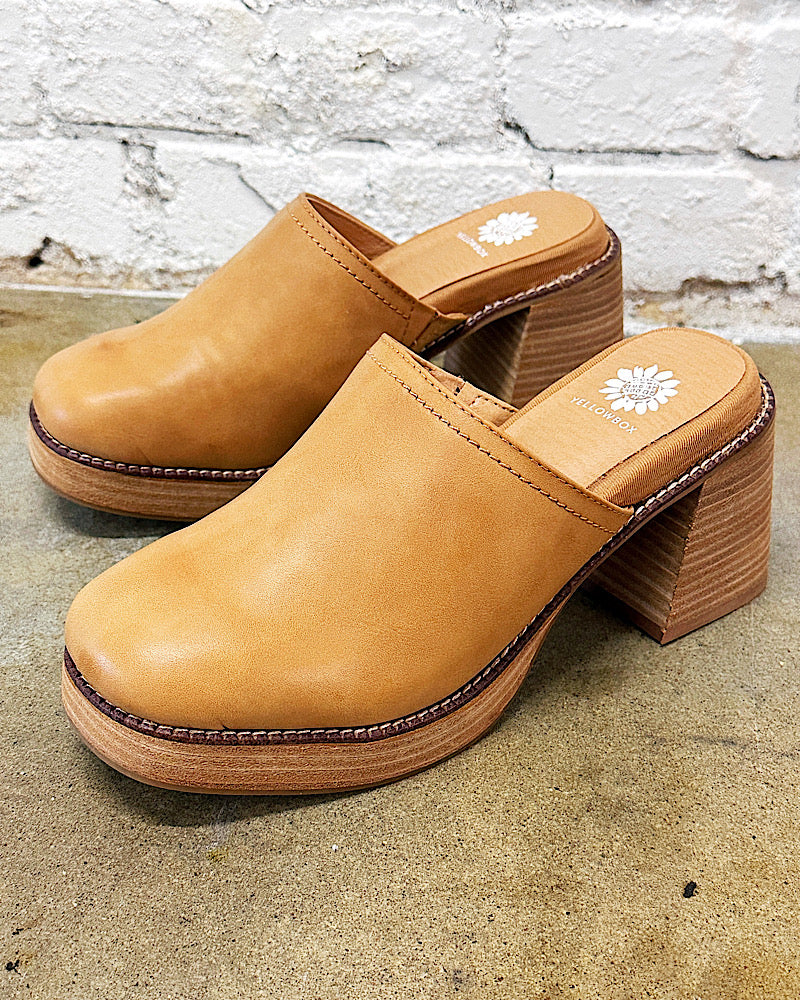 Ivaria Almond Platform Clogs